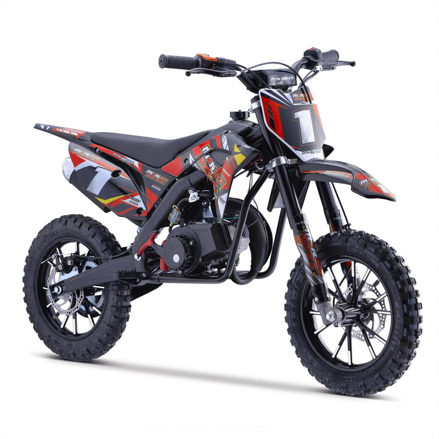 26518e8a-5713-460c-bcea-a5fd45f4536a FunBikes MXR "50" Rage 10/10 61cm Premium Red Kids Dirt Bike In Stock - Image 1